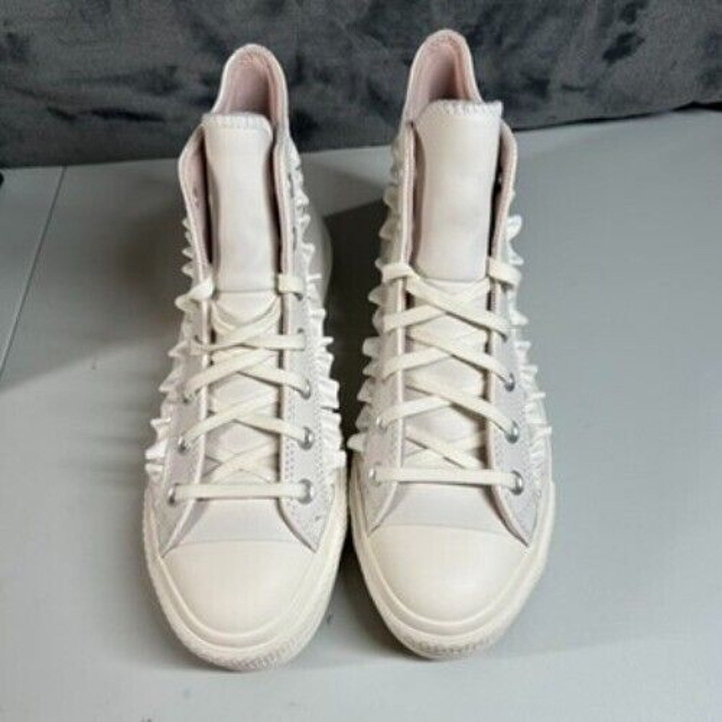 Converse All Star Lift Ruffle High Top Platform Sneakers Shoes White Womens 9