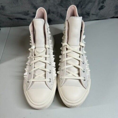 Converse All Star Lift Ruffle High Top Platform Sneakers Shoes White Womens 9