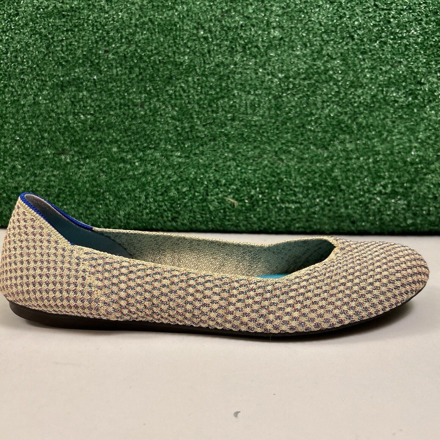 Rothys Multi Metallic Flats Womens 12.5 Cream Casual Comfort Limited Edition