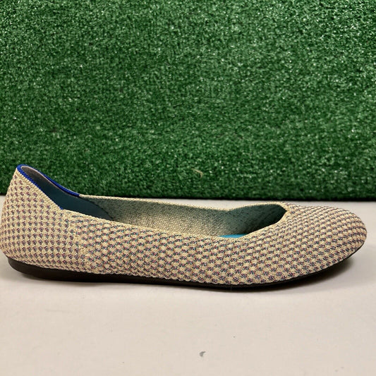 Rothys Multi Metallic Flats Womens 12.5 Cream Casual Comfort Limited Edition