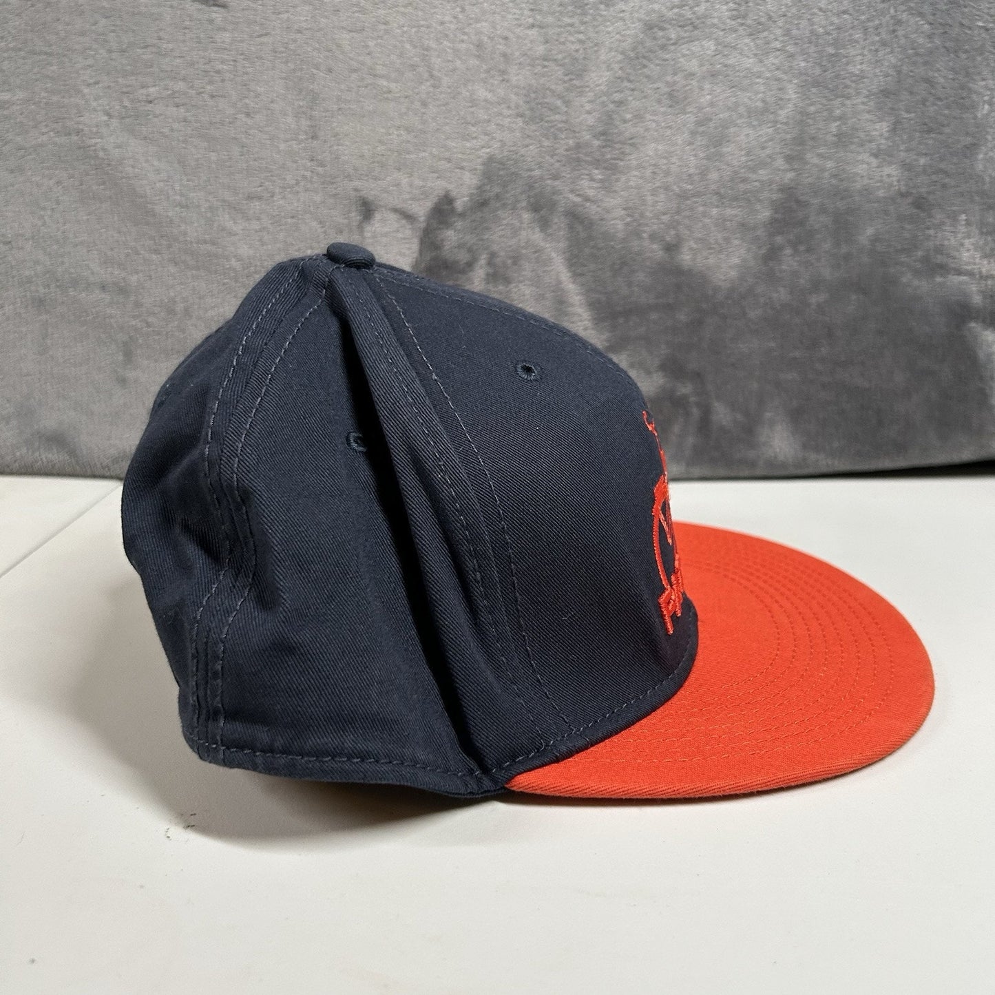 New Belgium Brewing Fat Tire Hat Cap Mens Snapback Navy Orange Adjustable Beer