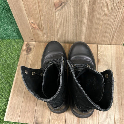 Timberland Authentics Boots Womens 6 M Black Ankle Leather Outdoor Lace Up
