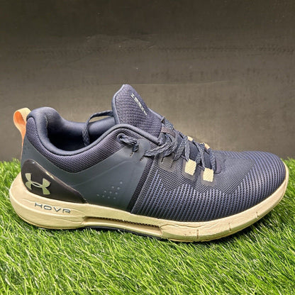 Under Armour HOVR Rise Womens 8 Blue Biege Shoes Sneakers Running Athletic Gym