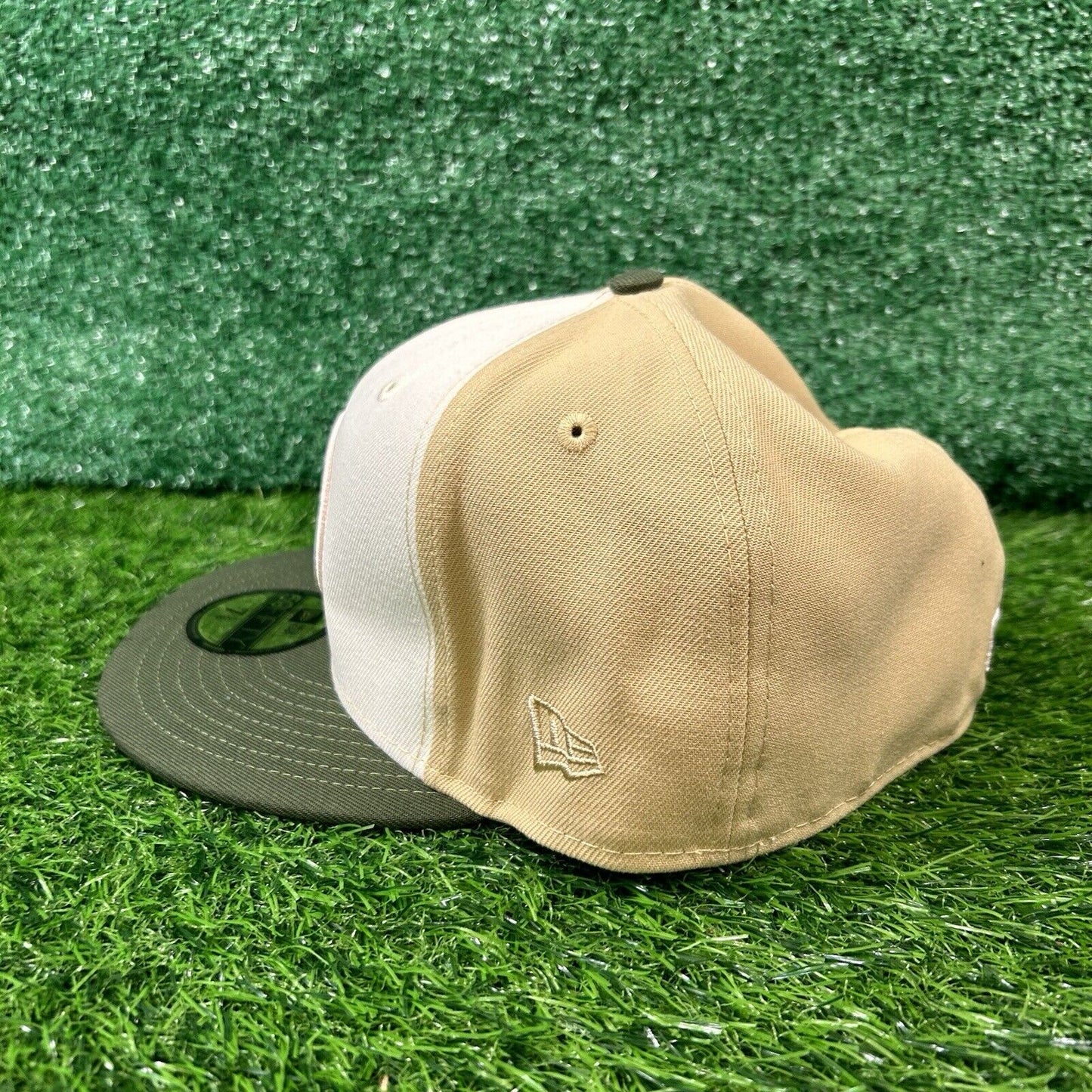 Houston Astros Hat Cap Mens 7 5/8 Beige Green Birchwood New Era Baseball MLB NEW