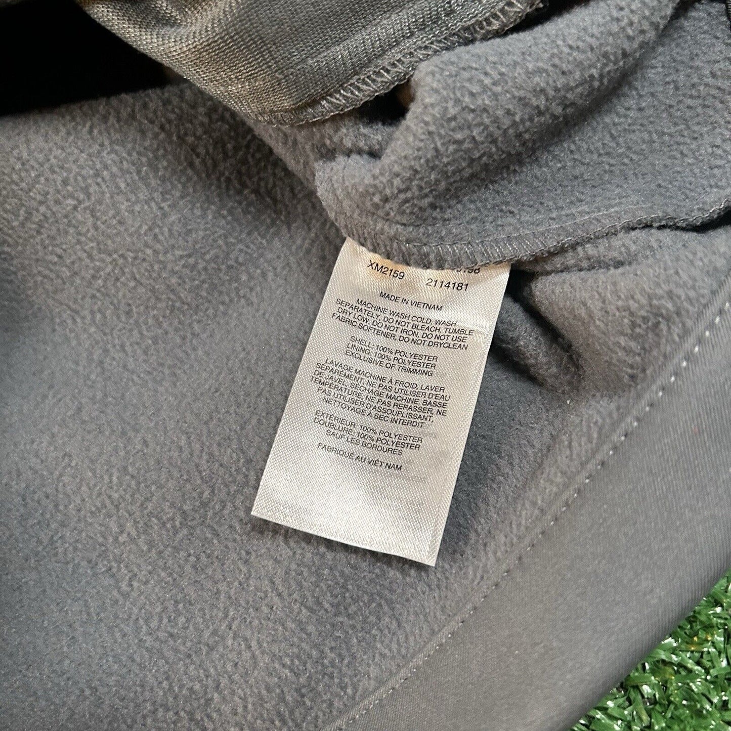 Columbia Softshell Jacket Mens Small Gray Full Zip Omni-shield Fleece Lined NEW