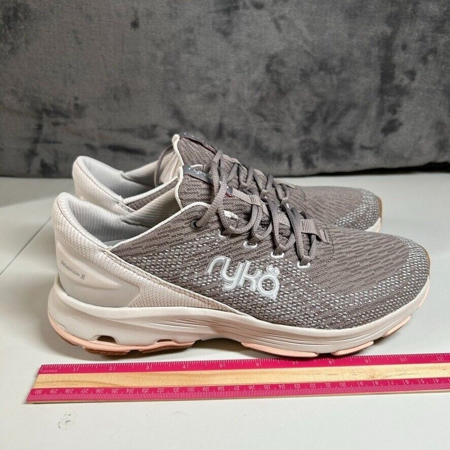 Ryka Devotion X Walking Shoes Comfort Athletic Sneakers Gray Womens 9.5 Wide