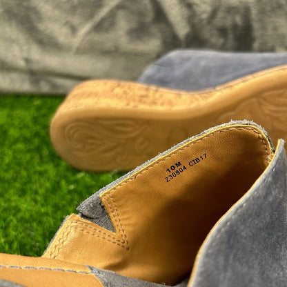 Born BOC Wedge Sandals Womens 10 M Blue Leather Suede Slip On Casual Cork Summer