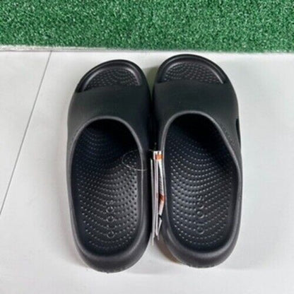 Crocs Mellow Recovery Slide Sandals Comfort Lightweight Black Womens 8 New