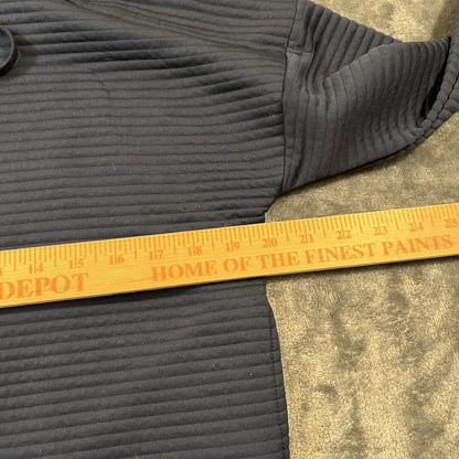 Nike Sweater Womens Extra Small Navy Ribbed Cropped Oversized Sweatshirt Hoodie