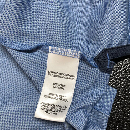 Travis Mathew Polo Shirt Mens XXL 2XL Blue Golf Athletic Pima Short Sleeve