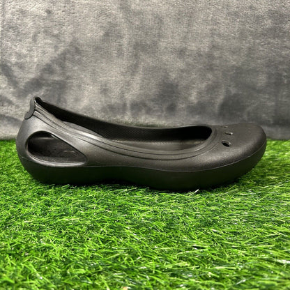 Crocs Kadee Flats Womens 7 Black Shoes Slip On Slingback Lightweight Comfort