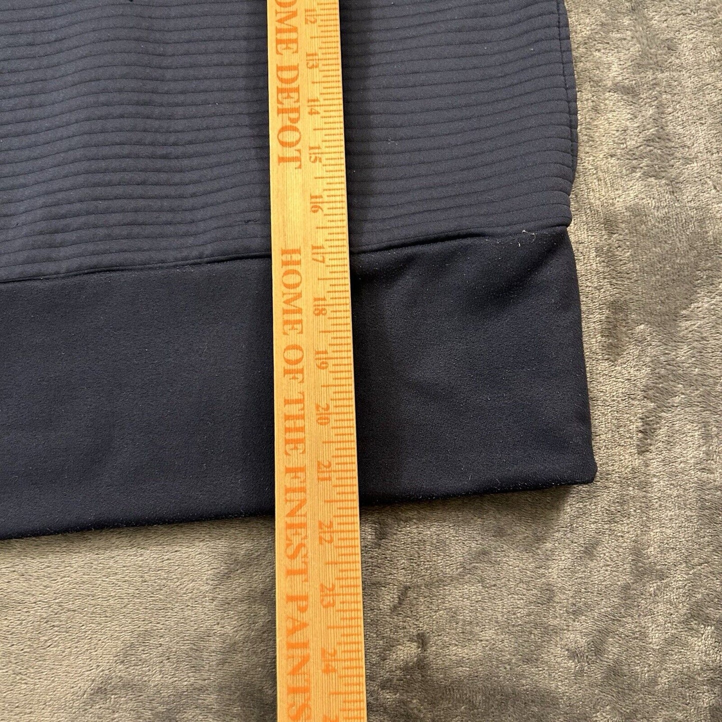 Nike Sweater Womens Extra Small Navy Ribbed Cropped Oversized Sweatshirt Hoodie