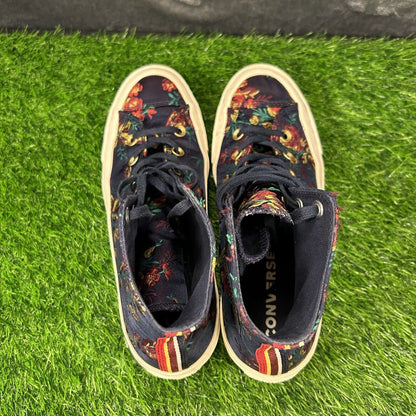 Converse Lift Ripple Womens 7.5 Blue White Flroal Shoes Sneakers High Top Casual