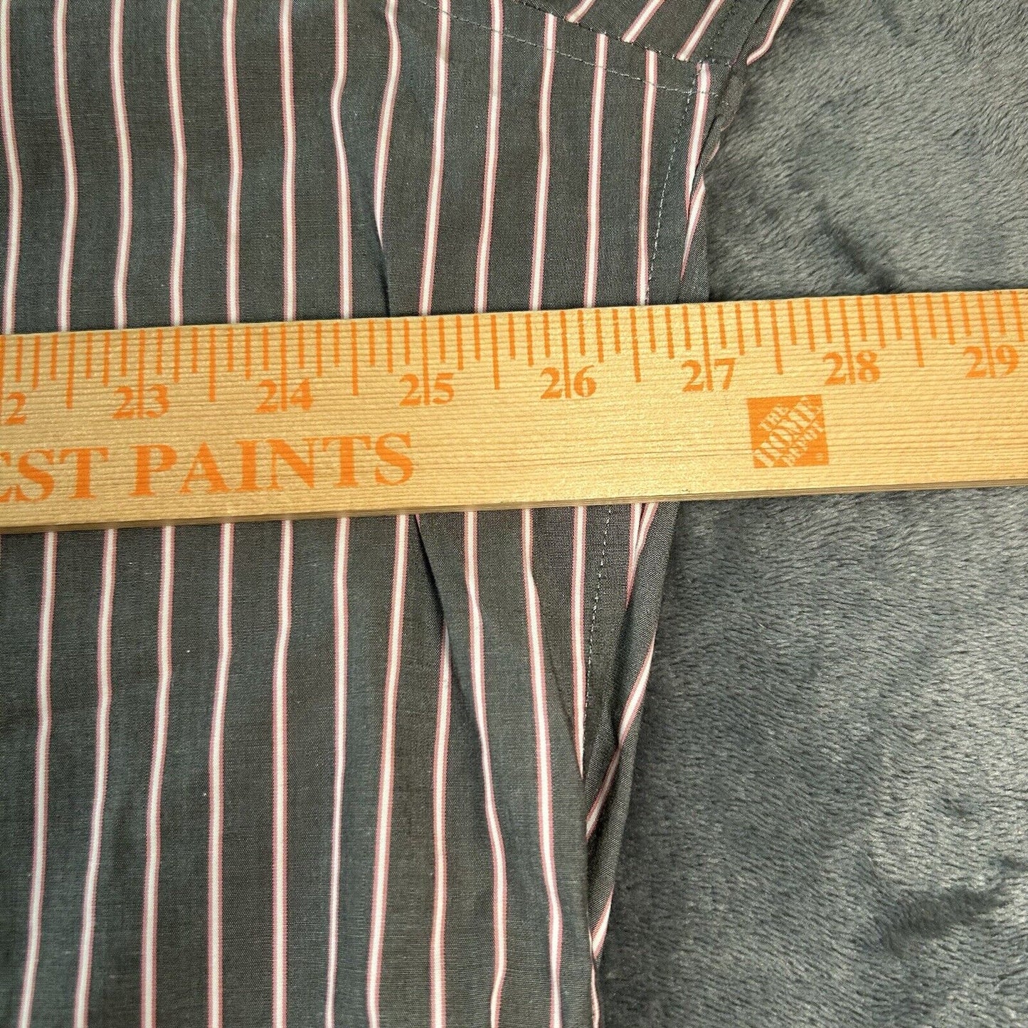 Gap Shirt Mens XXL 2XL Pink Gray Striped Button Up Long Sleeve Work Colorful