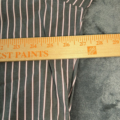 Gap Shirt Mens XXL 2XL Pink Gray Striped Button Up Long Sleeve Work Colorful