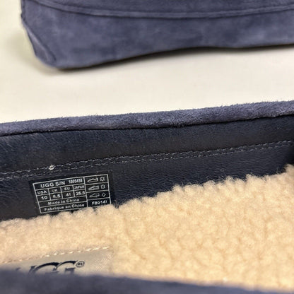 Ugg Ansley Moccasins Womens 10 M Blue Suede Slippers Casual Comfort Fur Warm