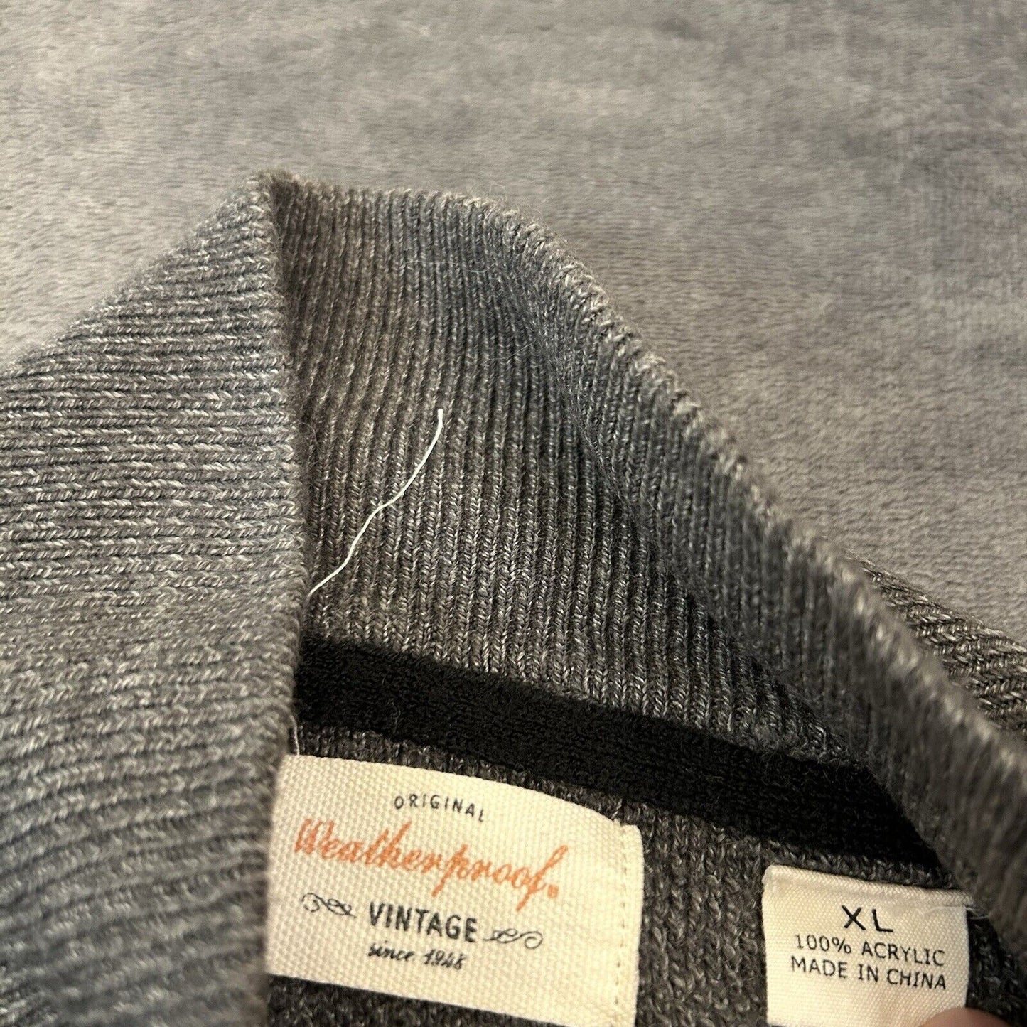 Weatherproof Vintage Sweater Mens Extra Large Gray Acrylic Pullover Sweatshirt