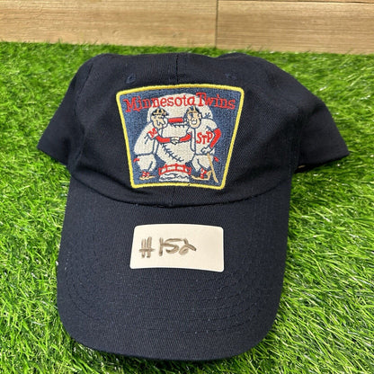Minnesota Twins Hat Cap Mens Navy Strapback Paul & Minnie Big Logo Dairy Queen