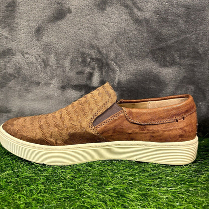 Sofft Somers III Womens 8.5 M Brown Leather Shoes Sneakers Slip On Casual Work