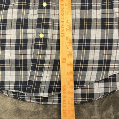 Brooks Brothers Regent Shirt Mens Extra Large Blue Plaid Button Up Long Sleeve