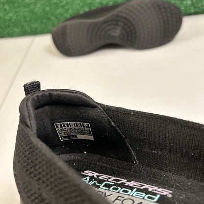 Skechers Microburst 2.0 Loafer Womens 8 Black Slip On Shoes Casual Comfort