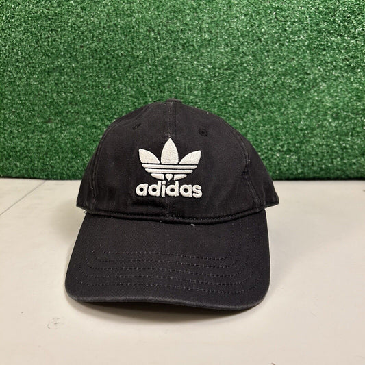 Adidas Originals Baseball Hat Cap Womens Strapback Black White Trefoil Casual