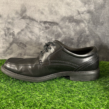Rockport Oxfords Mens 12 M Black Dress Shoes Leather Lace Up Stability Comfort