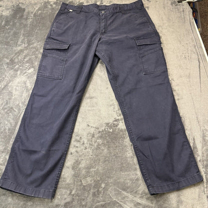 Carhartt Flame Resistant Pants Mens 40x30” Blue Chino Work Outdoor Side Pockets