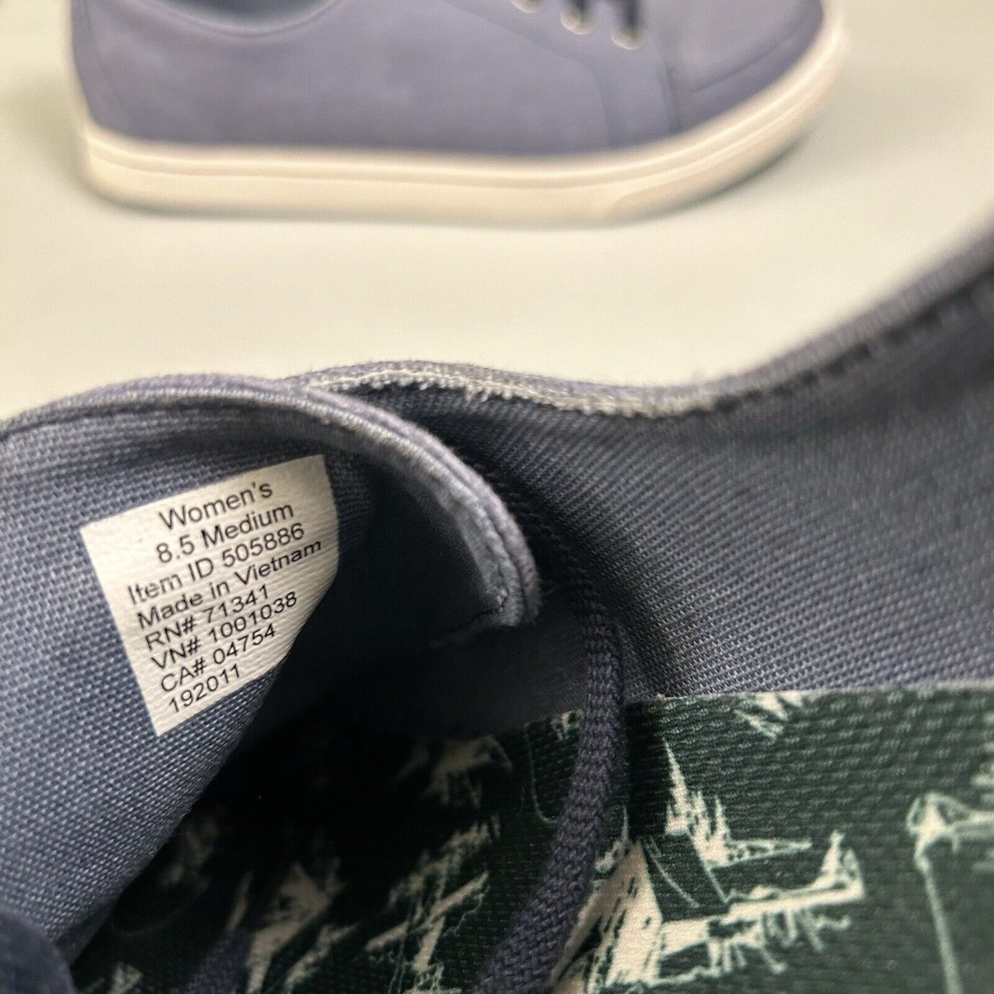 LL Bean Campside Oxford Womens 8.5 M Blue Canvas Shoes Sneakers Casual