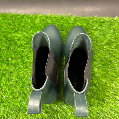 J Crew Chelsea Rain Boots Womens 8 Green Bootie Waterproof Mercantile Pull On