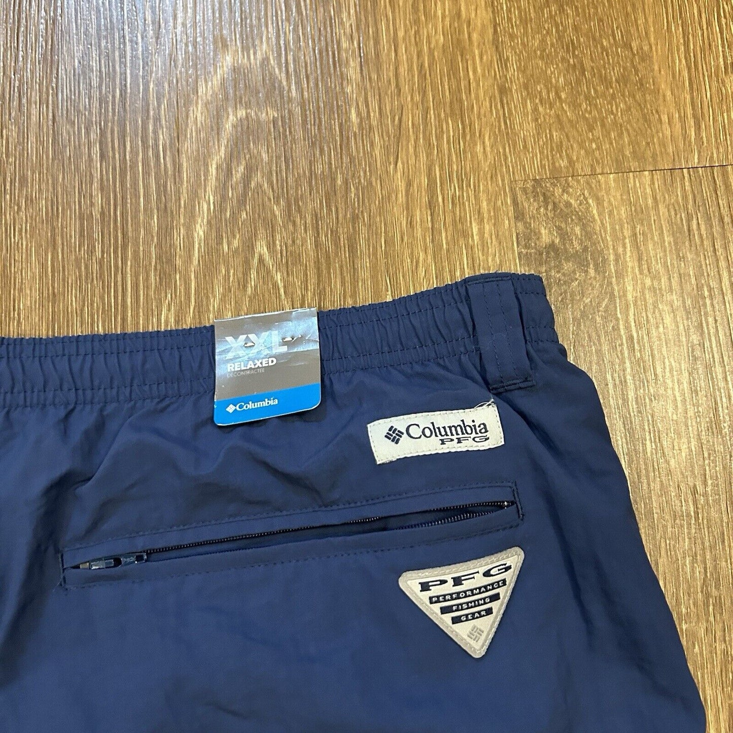 Columbia PFG Shorts Mens XXL 2XL 43" Blue Relaxed Fit Outdoor Fishing Nylon New
