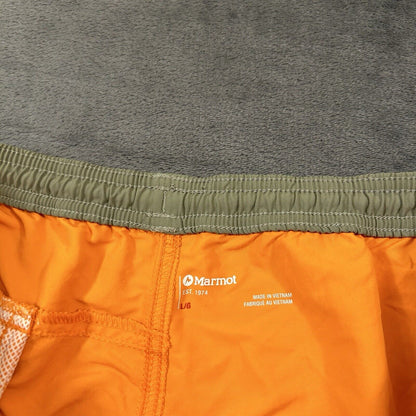 Marmot Juniper Springs Shorts Men Large 34" Orange Drawstring Swim 5" Inseam NEW