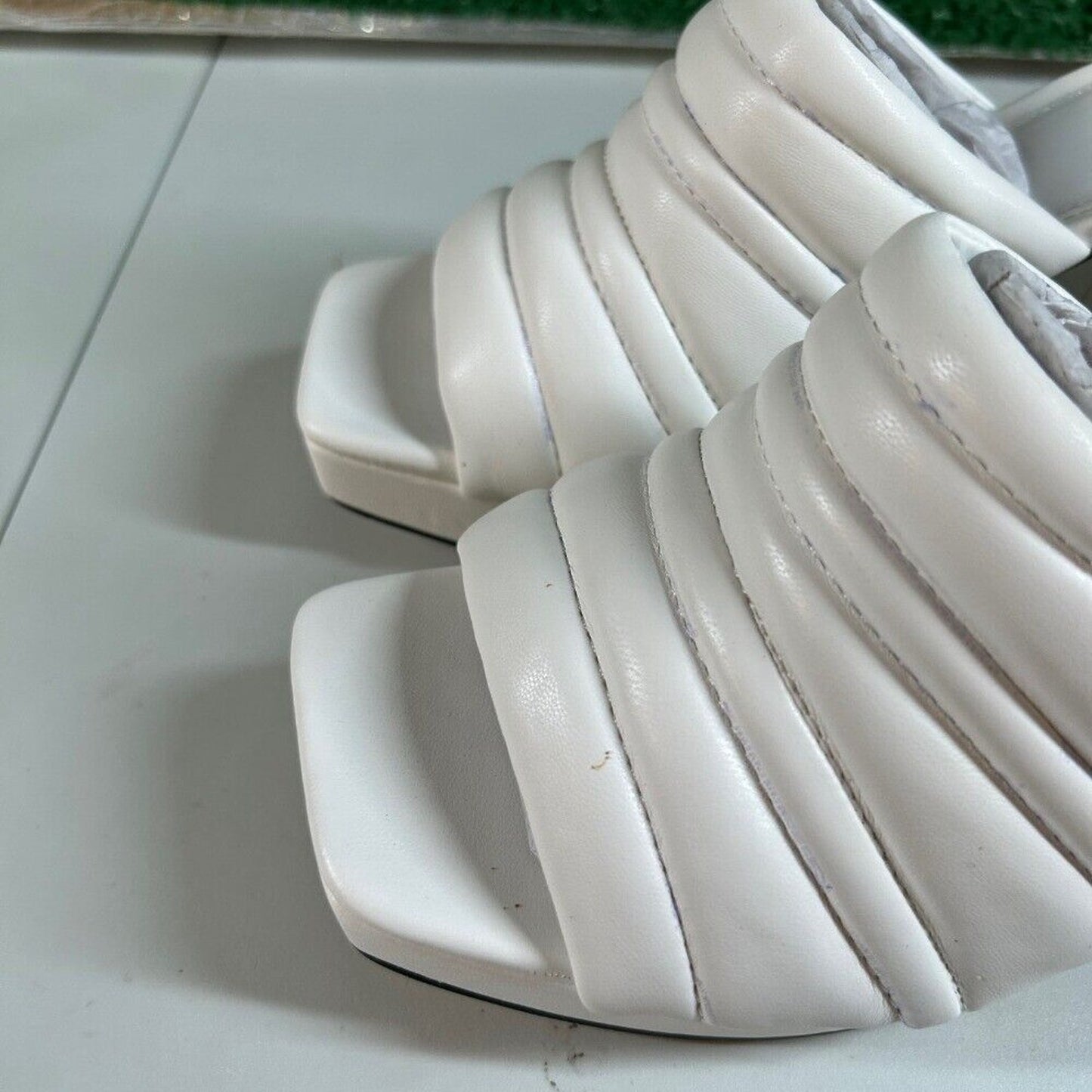 Circus by Sam Edelman Marlie Platform Sandals Block Heel White Womens 7.5 M