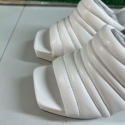 Circus by Sam Edelman Marlie Platform Sandals Block Heel White Womens 7.5 M