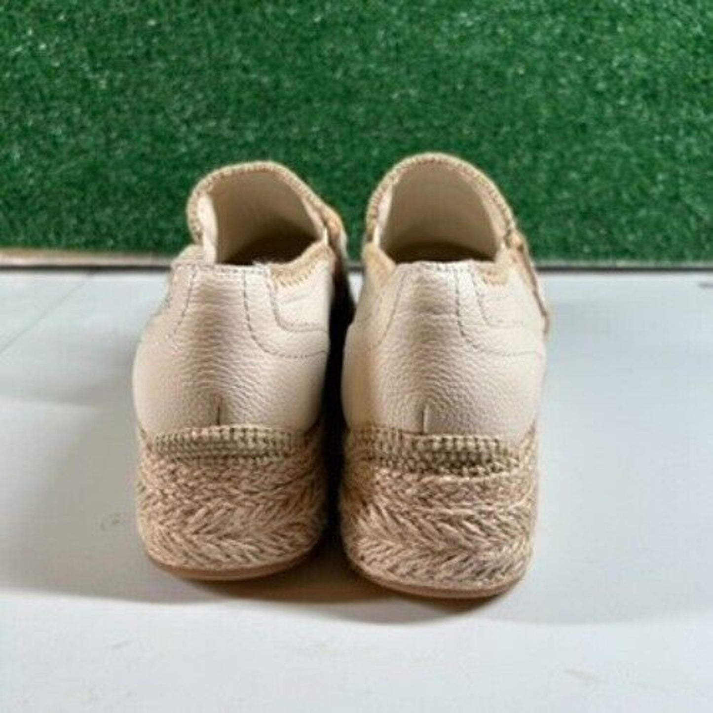 Dolce Vita Jhenee Espadrille Platform Sneaker Chain Slip On Shoes Beige Women 10