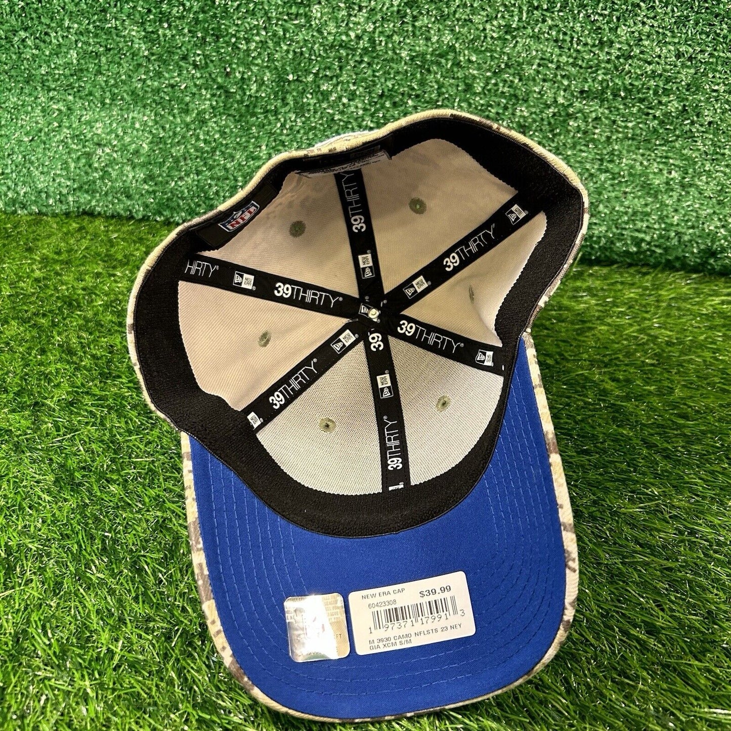 New York Giants Hat Cap Mens Small Medium Green Brown Camo Salute To Service NEW