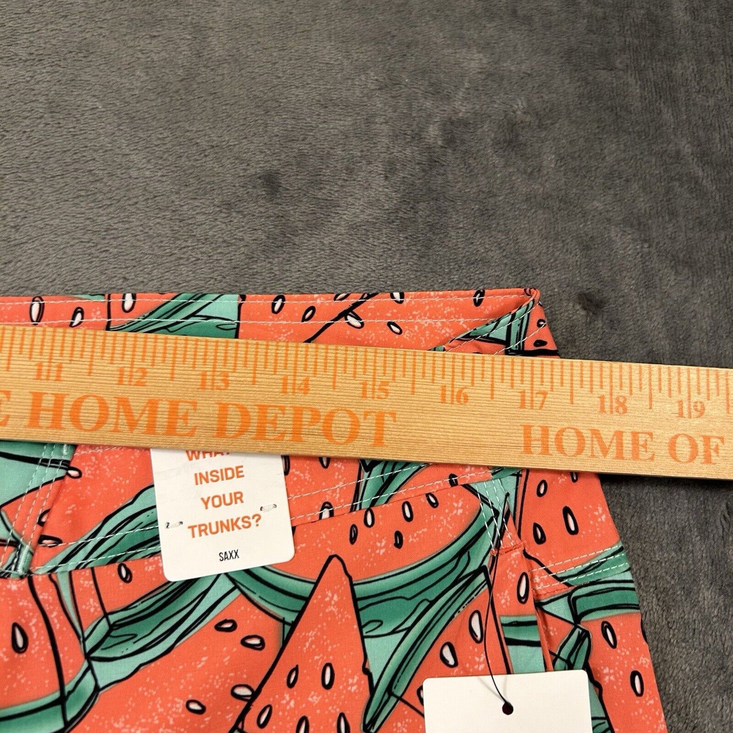 SAXX Betawave 2N1 Board Shorts Men 34" Red Watermelon AOP Drawstring Swim NEW