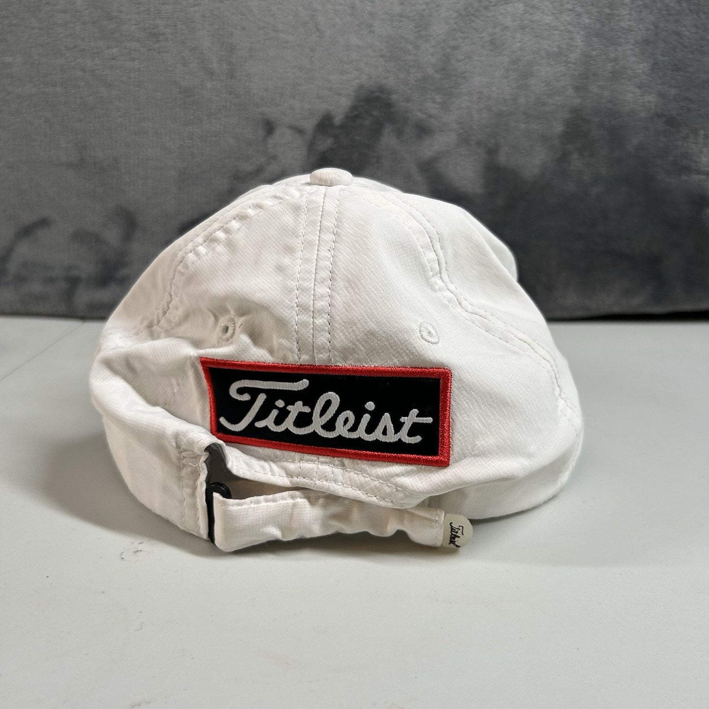 Titleist Golf Hat Cap Adult Strap Back White Green/Blue Footjoy ProV1 Adjustable