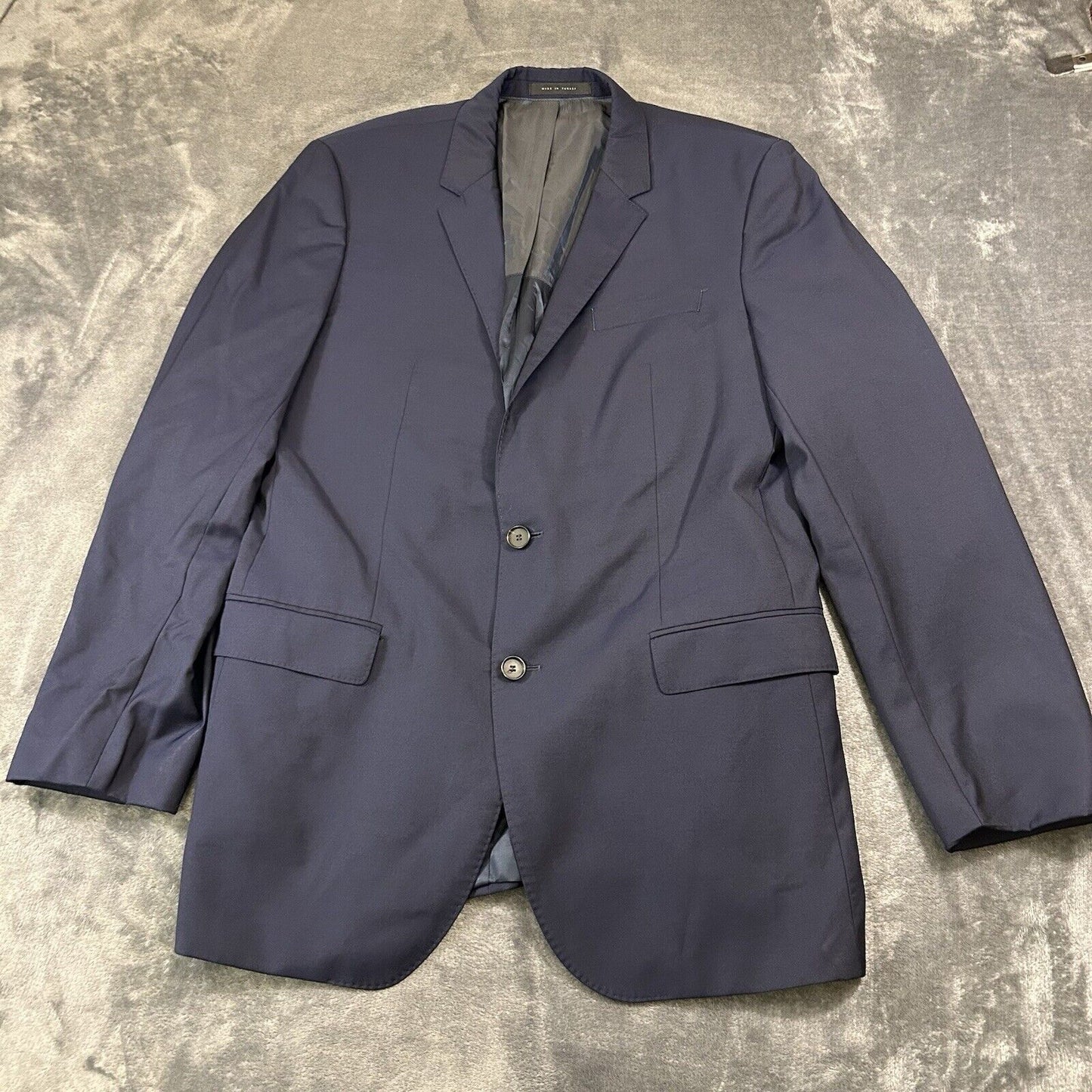 Hugo Boss Blazer Mens 42L Blue Wool Super 110 Sport Coat Suit Jacket Made Italy