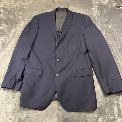 Hugo Boss Blazer Mens 42L Blue Wool Super 110 Sport Coat Suit Jacket Made Italy