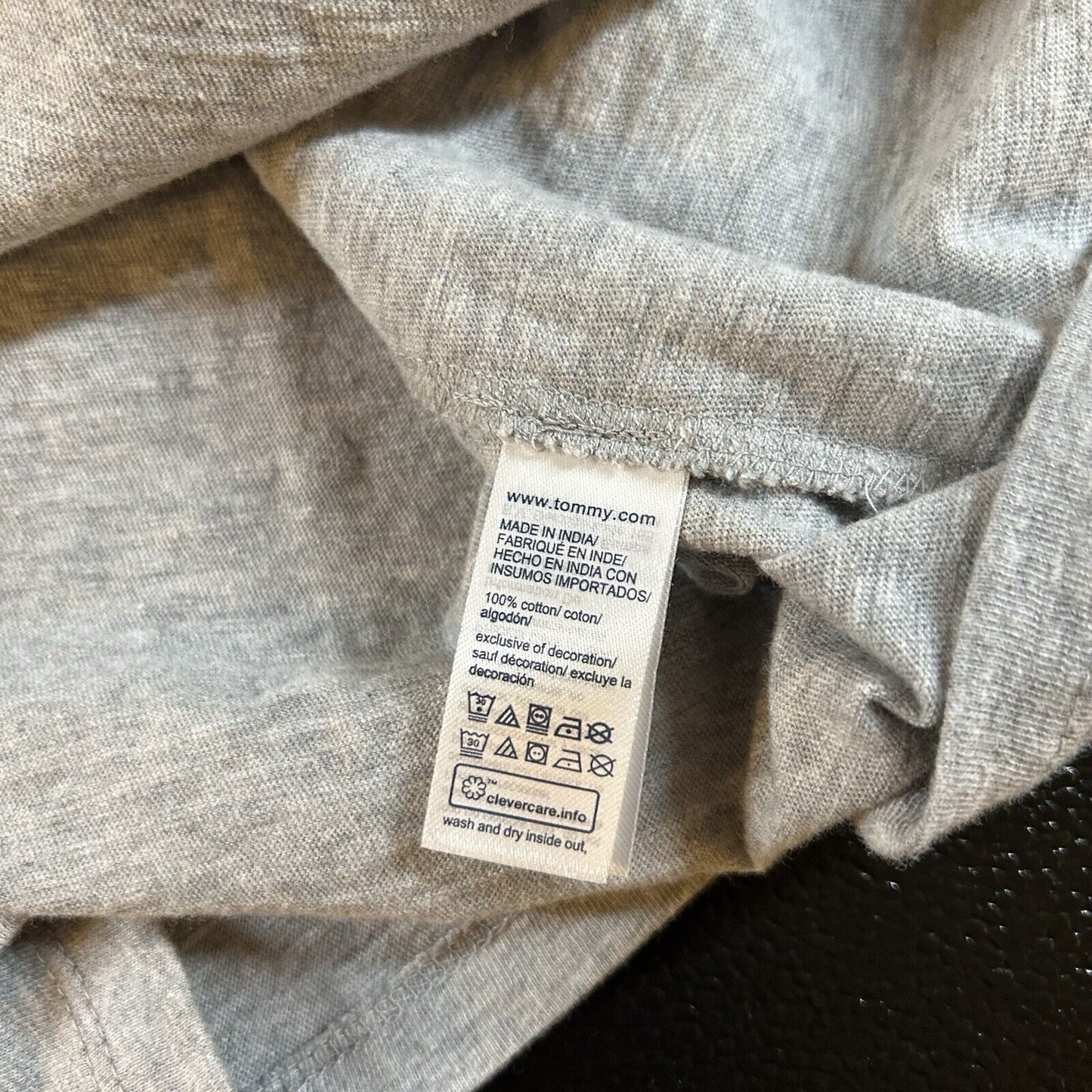 Tommy Hilfiger Polo Shirt Mens Small Gray Band Collar Short Sleeve Preppy New