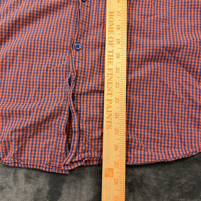 Columbia Florida Gators Shirt Mens Extra Large Orange Blue Check Super Bonehead