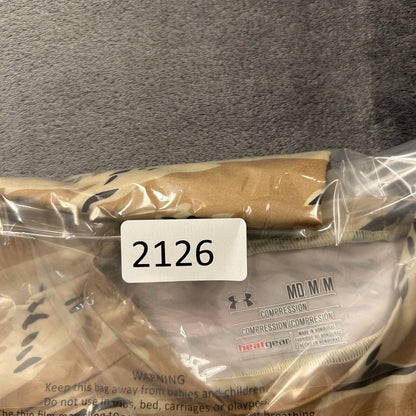 Under Armour Marvel Shirt Mens Medium Brown Black Camo Compression Heatgear Gym