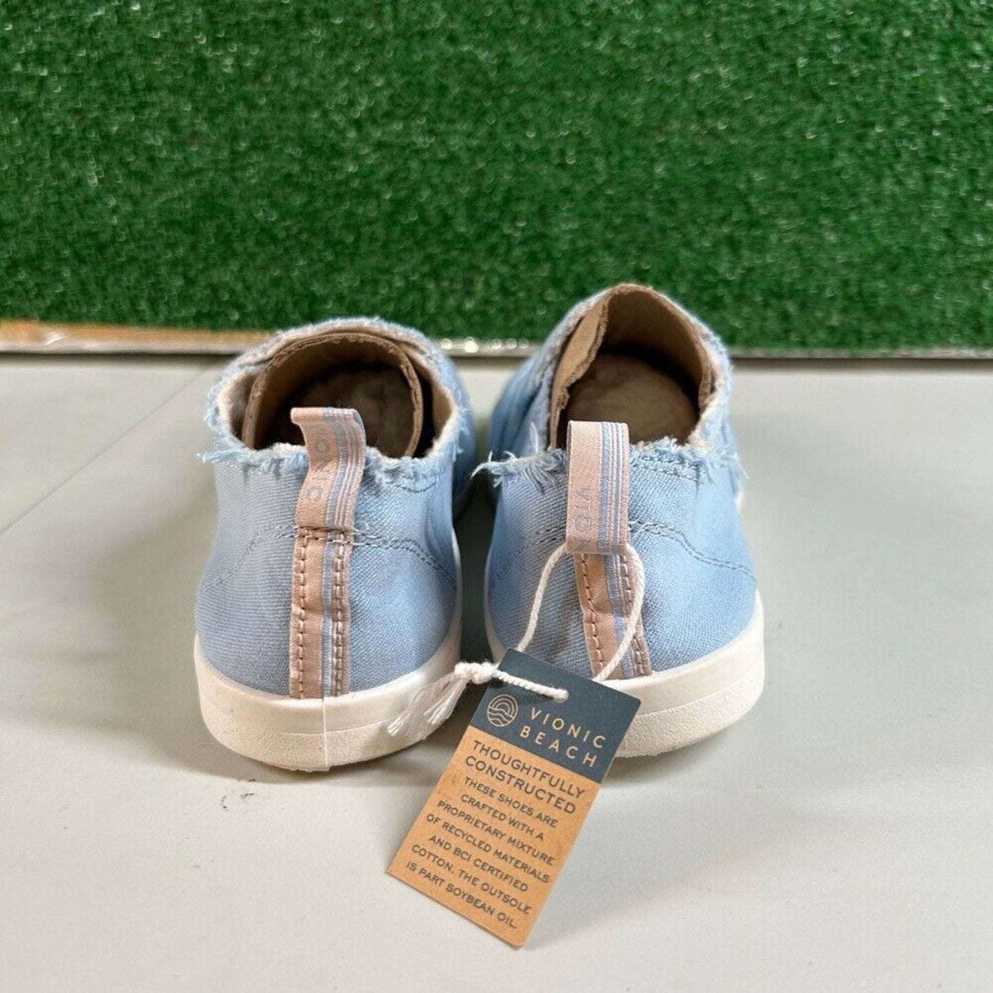 Vionic Beach Malibu Slip-On Shoes Casual Comfort Loafers Light Blue Womens 5