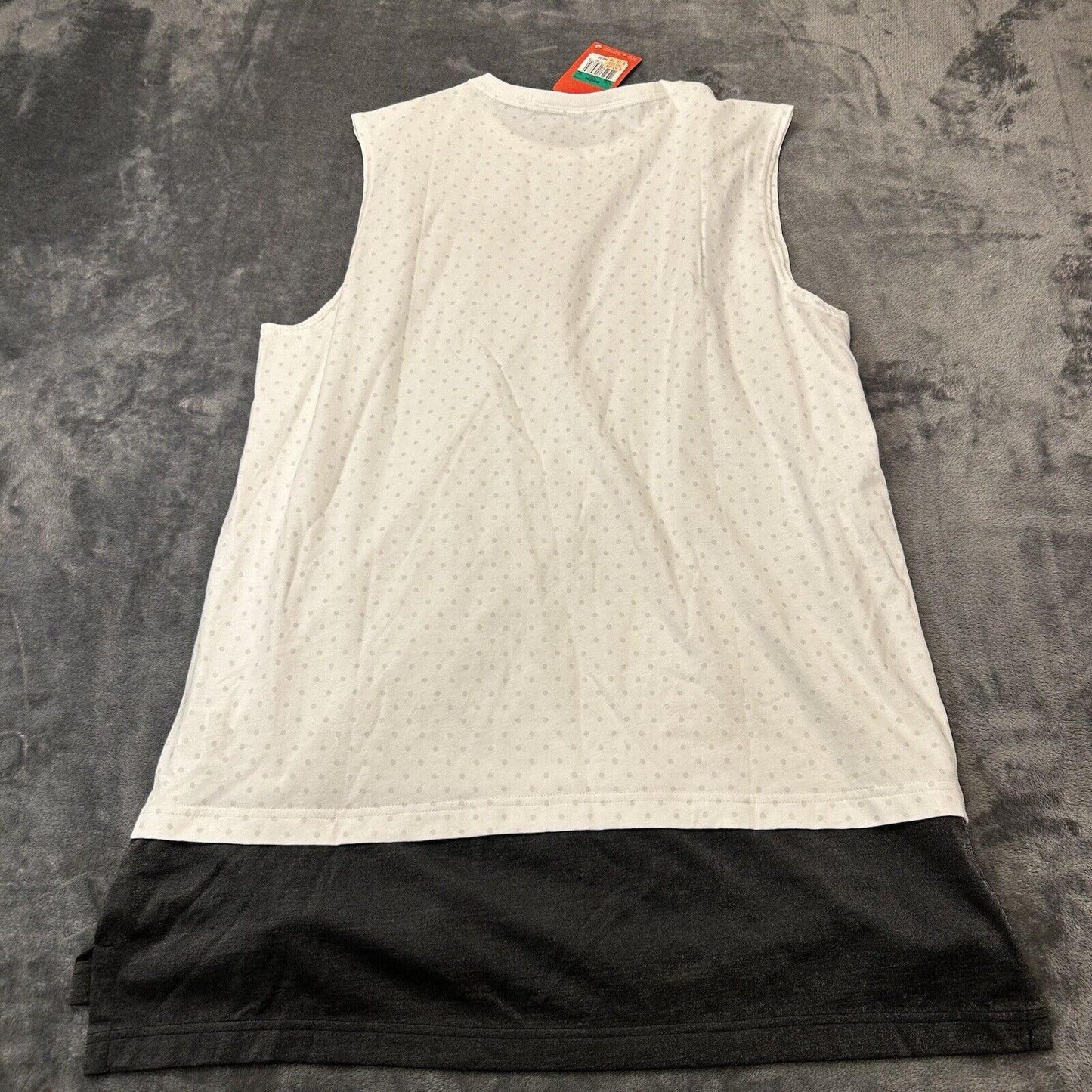 Nike International Tank Top Womens Extra Large White Polka Dot Shirt Casual NEW