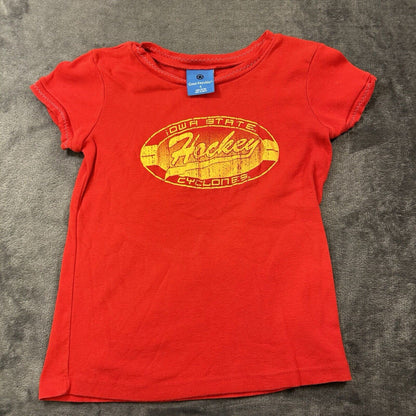Iowa State Cyclones Shirt Youth Small Red Short Sleeve Hockey Great Republic