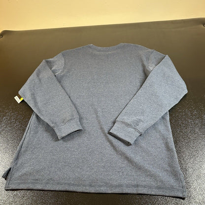 Stanley Workwear Shirt Mens Small Blue Long Sleeve Thermal Heather Comfort NEW