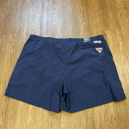 Columbia PFG Shorts Mens XXL 2XL 43" Blue Relaxed Fit Outdoor Fishing Nylon New