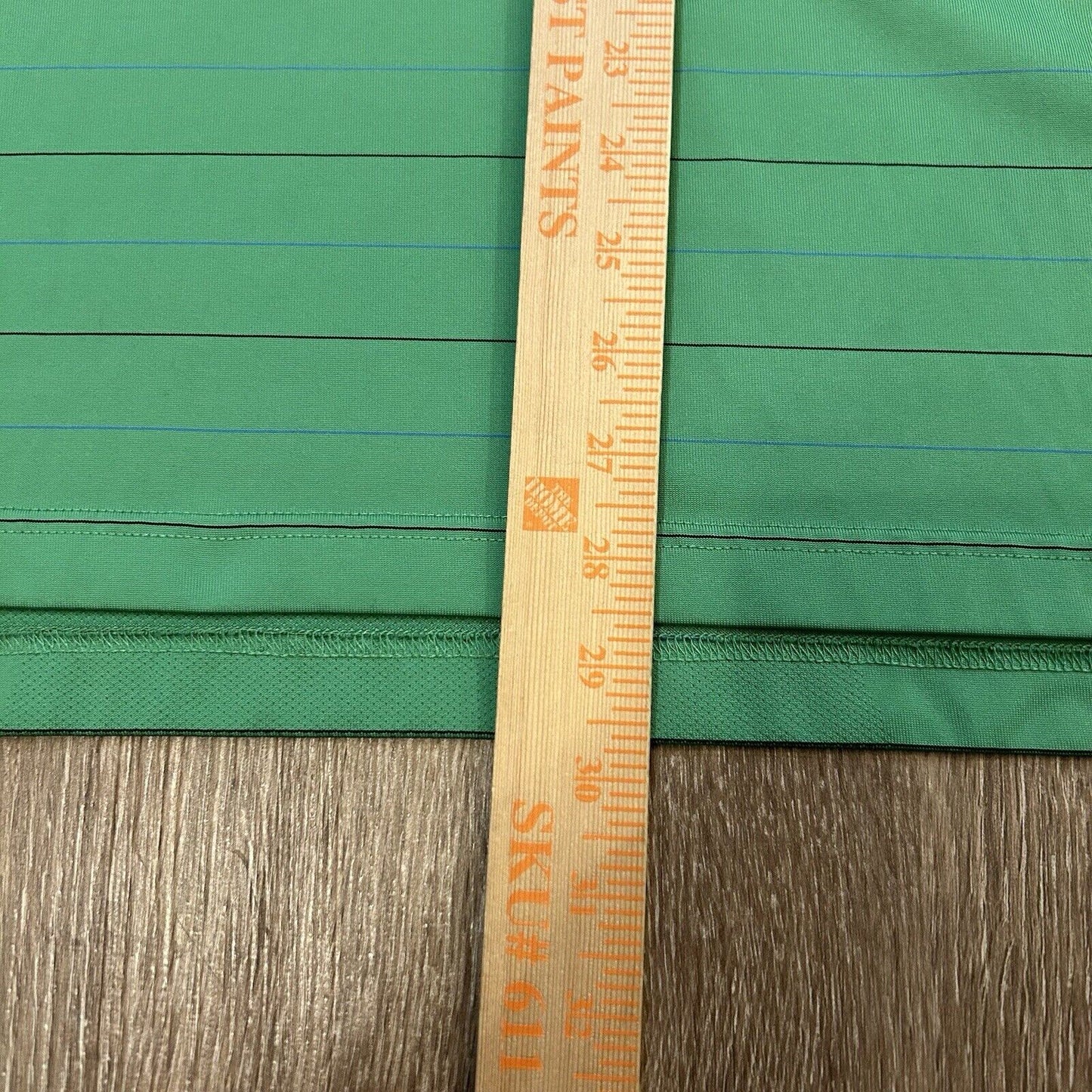 Under Armour Polo Shirt Mens Large Green Striped Heatgear TPC Golf Athletic