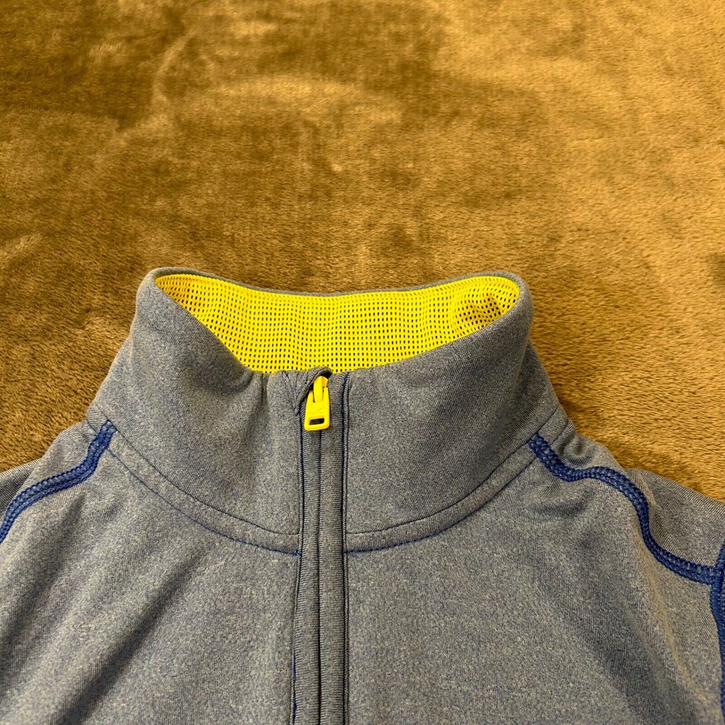 Hollister Sport Sweater Mens Medium Blue Pullover Quarter Zip Golf Sweatshirt